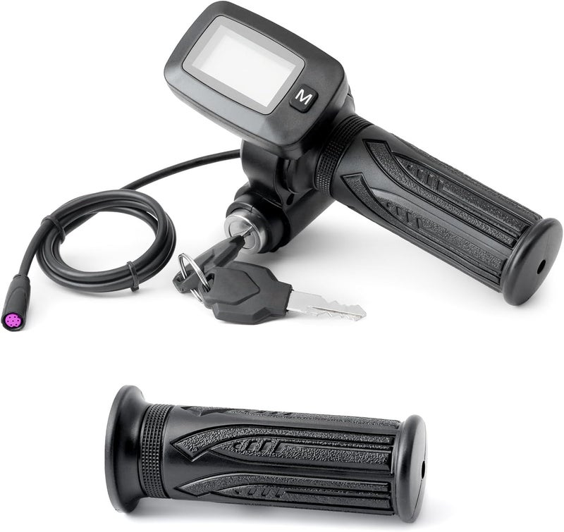 YUXIVCNE 48V Ebike Speedometer Throttle with M Key Replacement for Tuttio Soleil 01 for soleil01 Electric Dirt Bike Integrated Display Throttle （ Tip:No 'M,' no Buy ） - Image 1